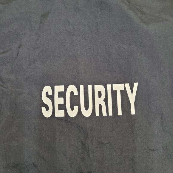 Vintage Security Guard Snap Jacket XL 26x28 Baggy Nylon USA - Picture 6 of 12